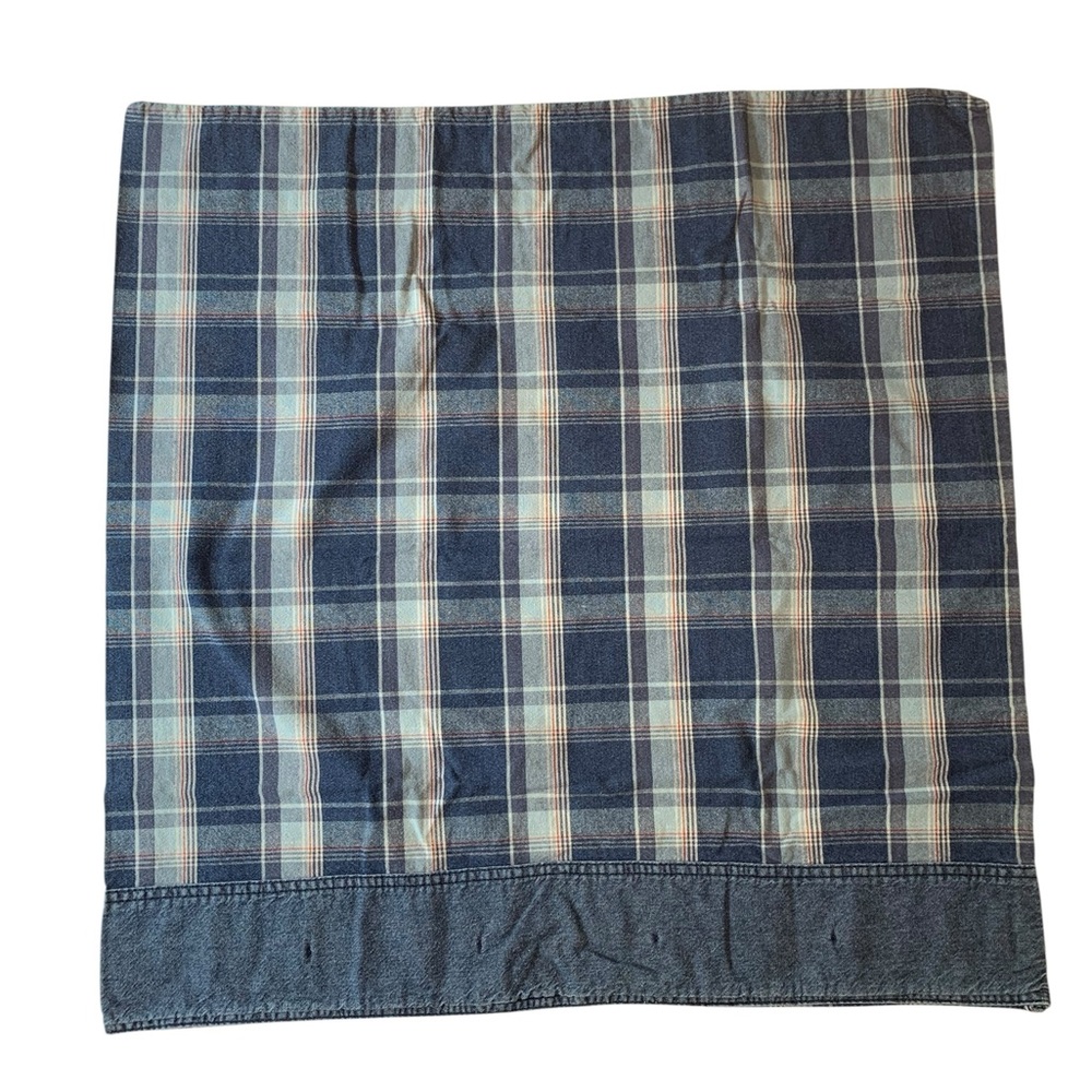 Charter Club Blue 2 Plaid Pillow Shams 1 Standard Size 1 Euro Size - Picture 5 of 8